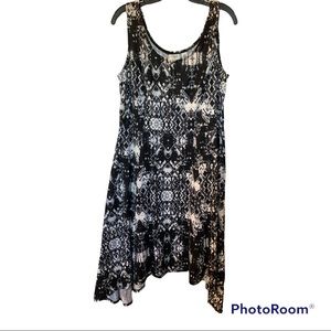 Cato Black and White Geometric Print Sleeveless Sundress Size 14W/16W
